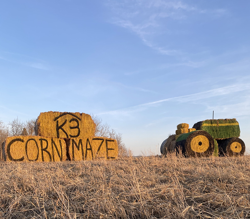 K3 Corn Maze farm display